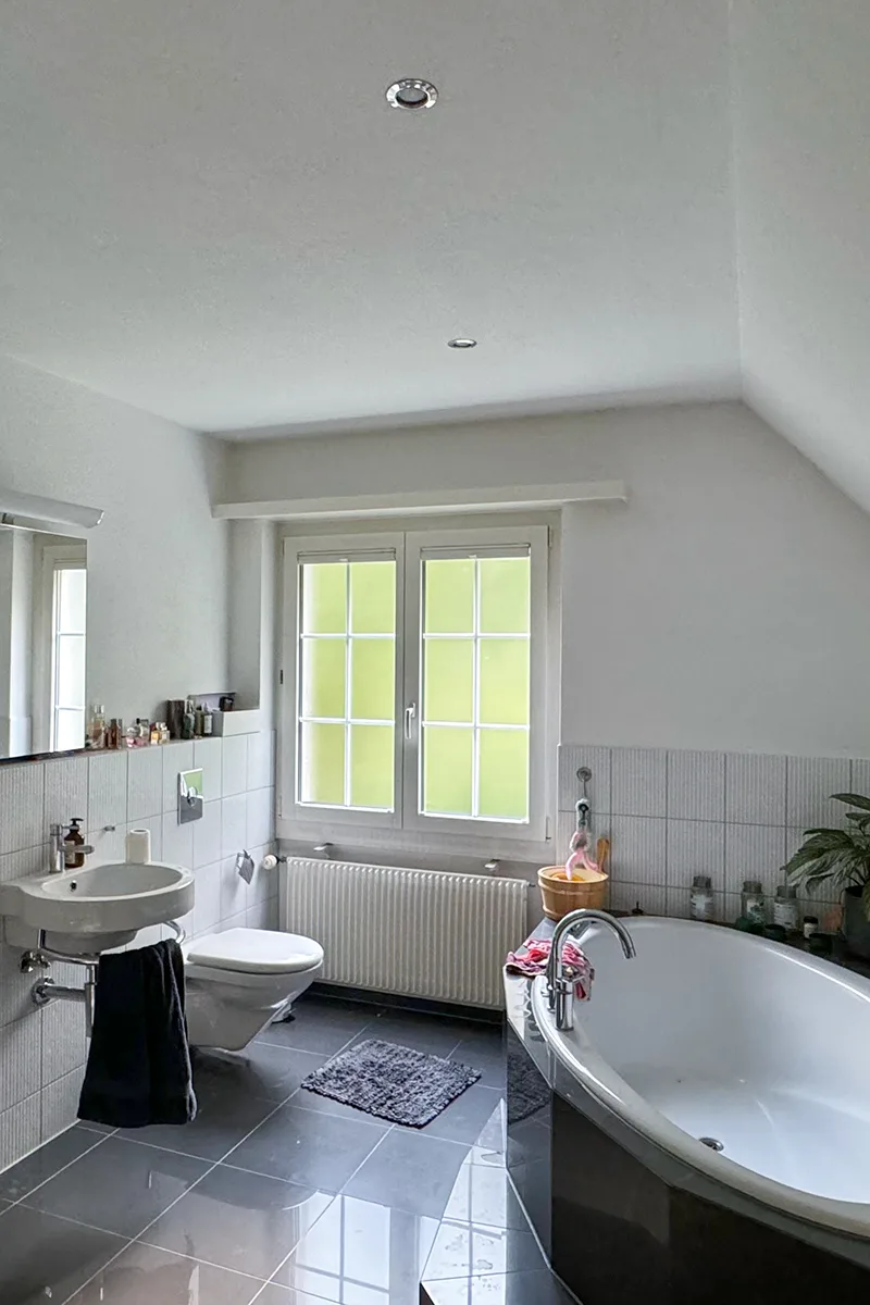 Einfamilienhaus Vorherbild Badezimmer